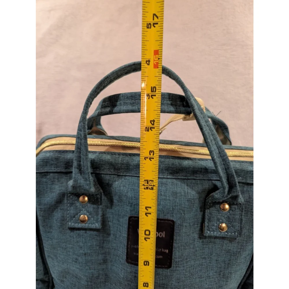 V-Coool Professional Cooler Bag Baby Bag Teal Beige Cooling Pocket Tote Backpack